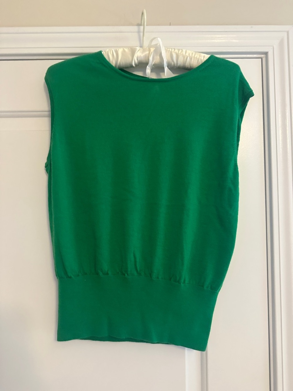 Banana Republic Merino Wool Sleeveless Top in Emerald Green